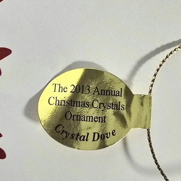 Danbury Mint 2013 Annual Christmas Crystals Ornament Crystal Dove‎ Holiday Gift - Picture 5 of 6
